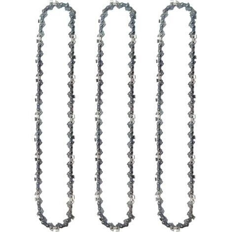 3 chaînes de tronçonneuse Scie forestière de 20 pouces Scie à chaîne à essence Scie à chaîne 325 à angle droit 76 sections 38 couteaux
