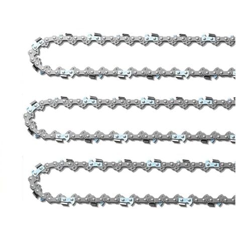 LIVE HOUSE 3 Chaînes de tronçonneuses 3/8" 1,1 mm 46 maillons longueur de guide-chaîne 30 cm compatible avec Dolmar, Makita