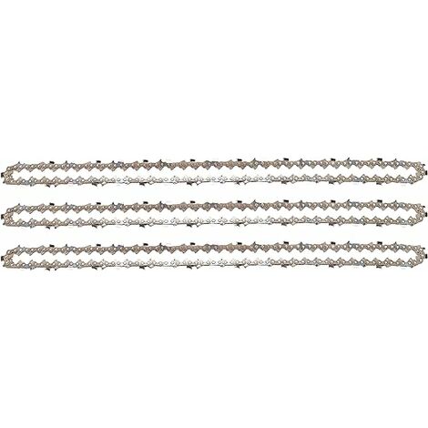 LIVE HOUSE 3 Chaînes de tronçonneuses à gouges carrées 3/8" 1,6 mm 72 maillons longueur de guide-chaîne 50 cm compatible avec Stihl