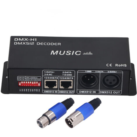 3 Channel DMX Decorder Adjustable RGB Dimming LED Decorder Controller for Bars Hotels Sober Bar4A