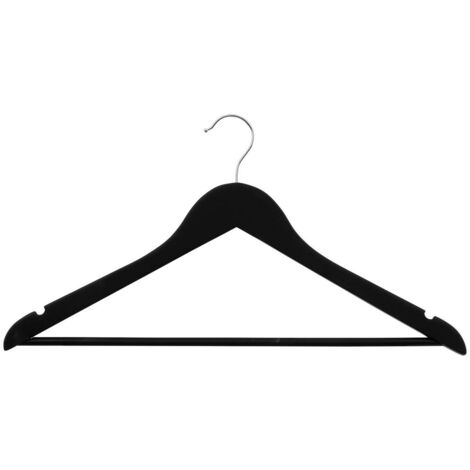 3 cintres rubber noir en bois - 5five