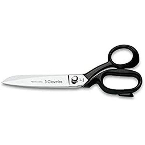 3 Claveles Tijera Sastre De 9, Níquel, Acero Carbono, Negro, 23 cm (9)