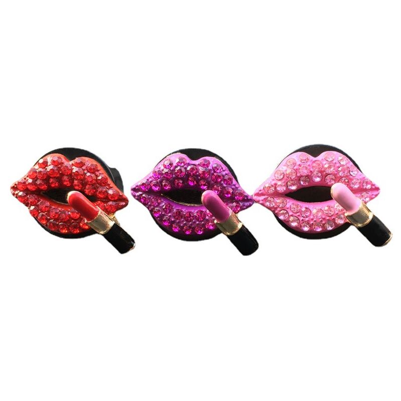 3 clip di sfiato per auto a labbro rosso, finiture...