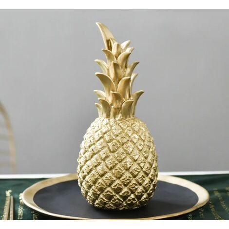 XUIGORT 3 Colors Resin Gold Pineapple Figurine Living Room Office Desk Handmade Nordic Fruit Crafts Ornament Home Decoration Accessories