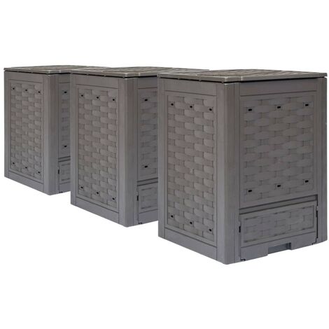 3 Composteurs 300 Litres Polyrotin Pour Jardin. Pour un compost Eco responsable