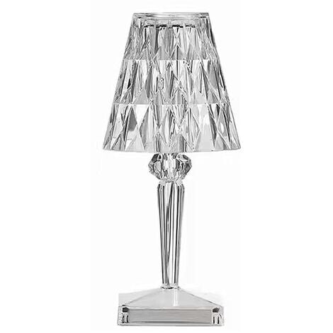 TRPYA Lampes de Table en Cristal argenté, Boule dimmable Lampe de