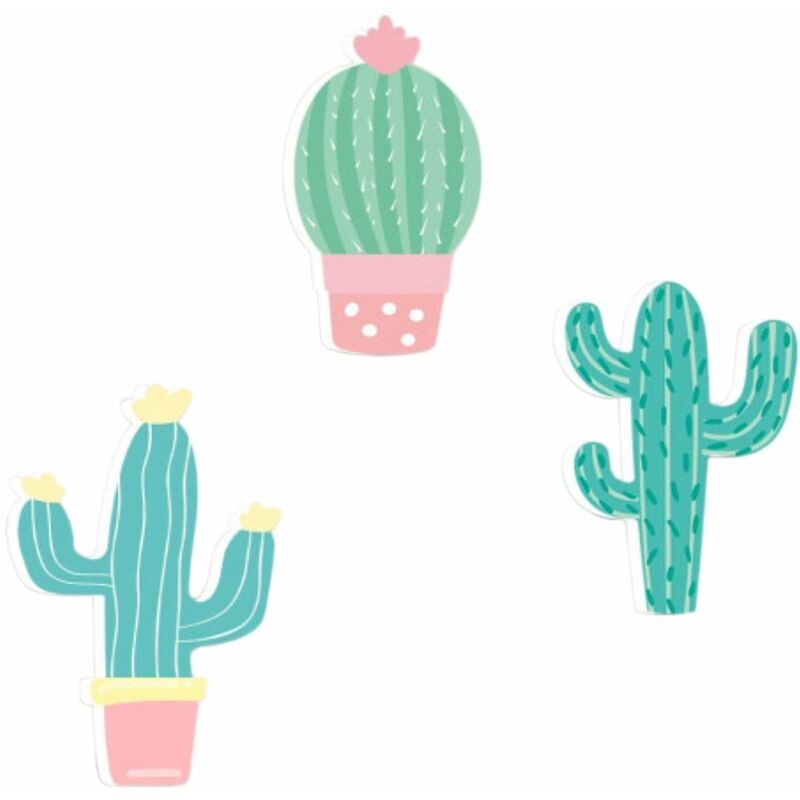 Sud Trading - 3 crochets patères enfants - Cactus