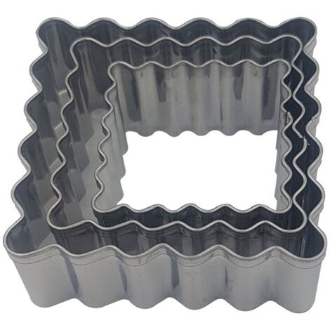3 Découpoirs / Emporte-pièces Carrés - Biscuits - Patisse