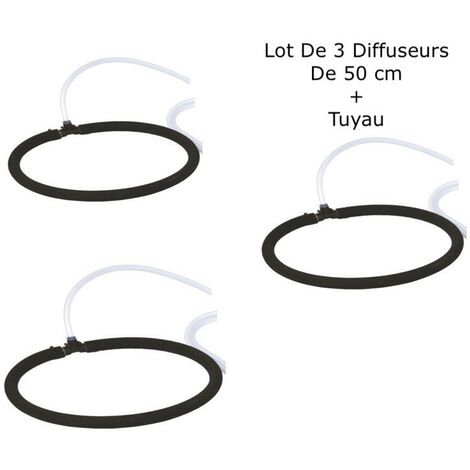 3 Diffuseurs D'Air Poreux 50 cm Pour Bassins De Jardin + Tuyau