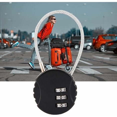 3-Digit Cadenas à Combinaison, Mini Cadenas Antivol à Combinaison 3 Chiffres Serrure Combinée Cadenas en Alliage de Zinc pour Sac de Golf de Casier, Valise, Boîte à Outils, Sac à Dos，