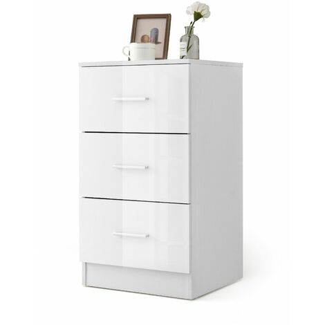 3-Drawer Chest Storage Cabinet Dresser Freestanding Night Stand Organizer