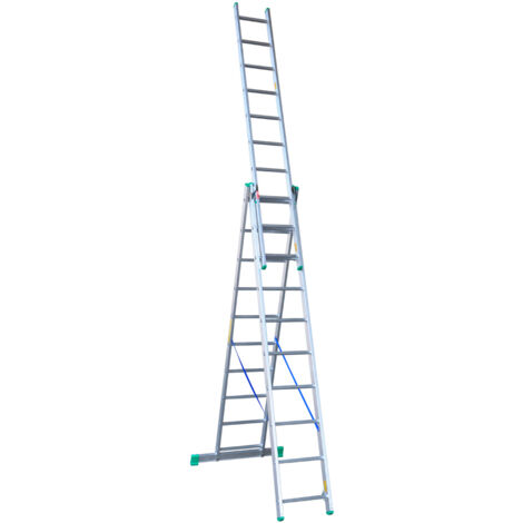 3-ELEMENT-ALUMINIUMLEITER 675CM 10+10+10 SPROSSEN - DR4210