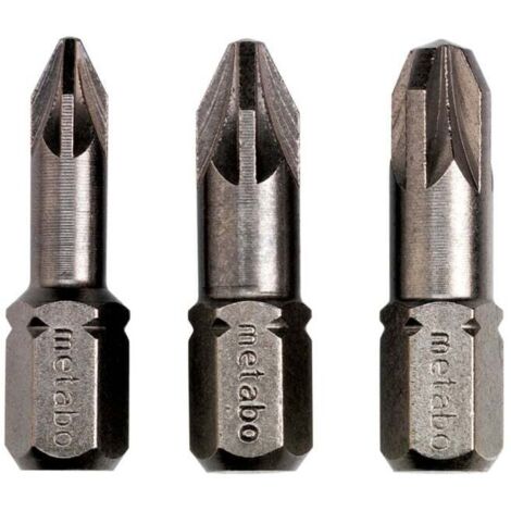3 embouts Pozidriv PZ 1/ 2 / 3 Torsion metabo