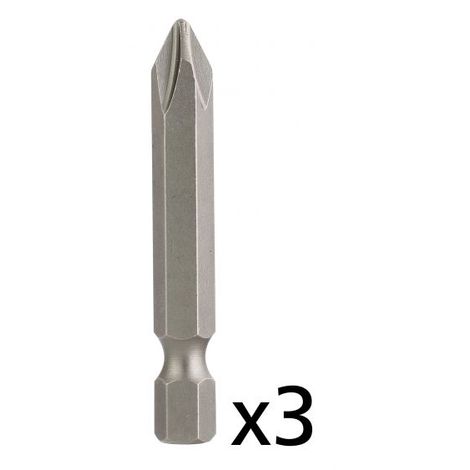 3 Embouts vissage Phillips No3 Lg 50mm revêtement TIN DIAGER
