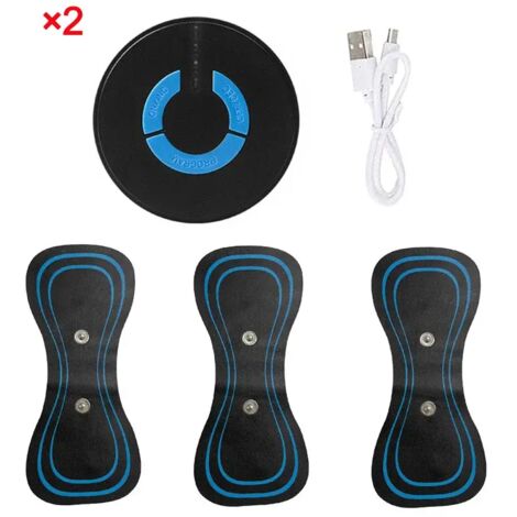 × 3 EMS Patch de massage électrique pour la nuque et les cervicales, pour la relaxation musculaire et le soulagement des douleurs aux épaules, appareil portable de massage de la nuque-AquaForge