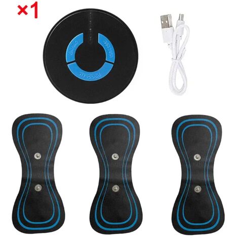 × 3 EMS Patch de massage électrique pour la nuque et les cervicales, pour la relaxation musculaire et le soulagement des douleurs aux épaules, appareil portable de massage de la nuque-AquaForge