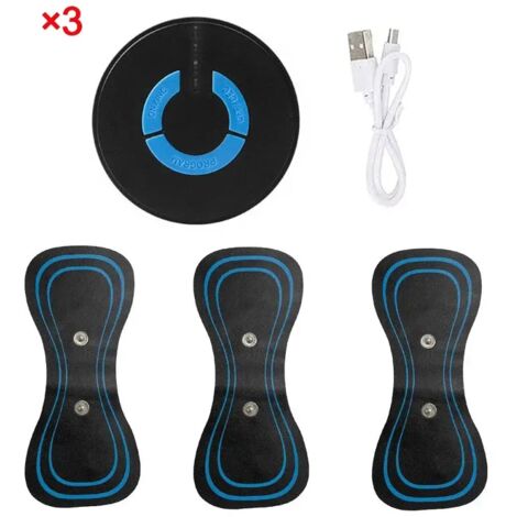 × 3 EMS Patch de massage électrique pour la nuque et les cervicales, pour la relaxation musculaire et le soulagement des douleurs aux épaules, appareil portable de massage de la nuque-AquaForge