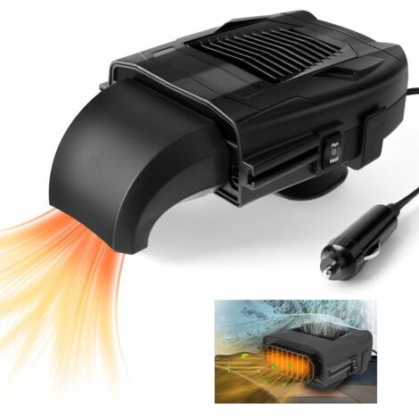 3 en 1 Chauffage Voiture Portable,12v 150w Chauffage de Voiture, Silencieux Rotation à 360 Chauffage Voiture Allume Cigare Dégivreurs de Pare-Brise pour Le Nettoyage De Pare-Brise