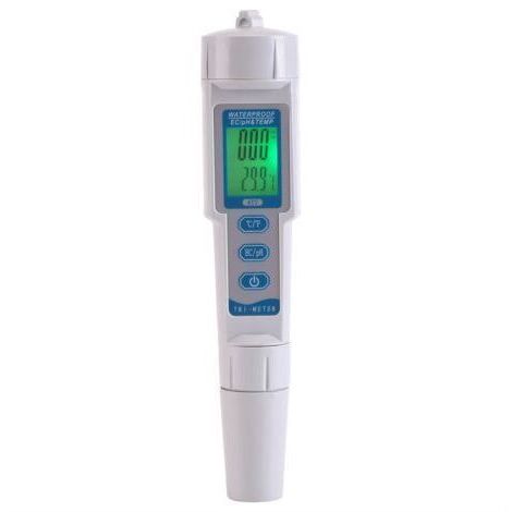 3 en 1 Digital PH EC Meter and Thermometer 0.01 PH Testeur de qualité de l'eau de haute précision pour l'eau potable à la maison, les piscines et les aquariums
