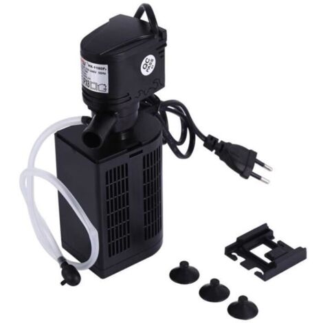 3 en 1 Filtre d'aquarium submersible pompe à oxygène purificateur réservoir outil EU Plug (12W)