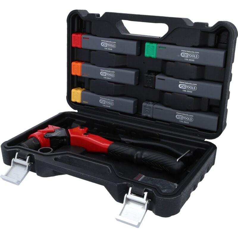 Ks Tools - Jeu de pinces à riveter 3-en-1, pivotant, 12 pcs