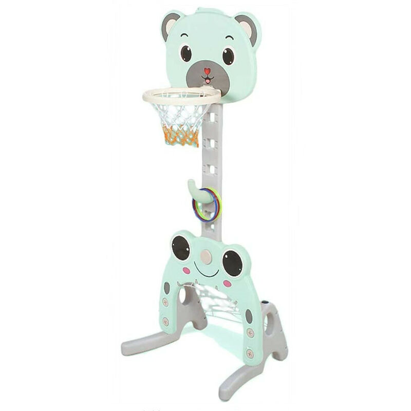 Skecten - 3 en 1 Panier de Basket Enfant Réglable en Hauteur, But de Football, Anneau à Lance, pour Les Enfants