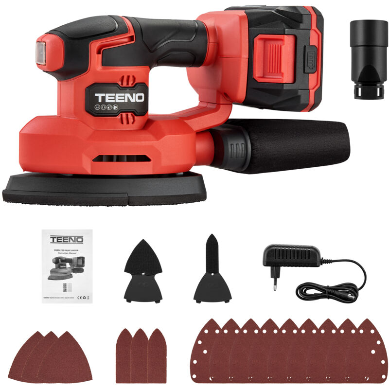 Teeno - 3-en-1 Ponceuse de détail sans fil 20V 20V