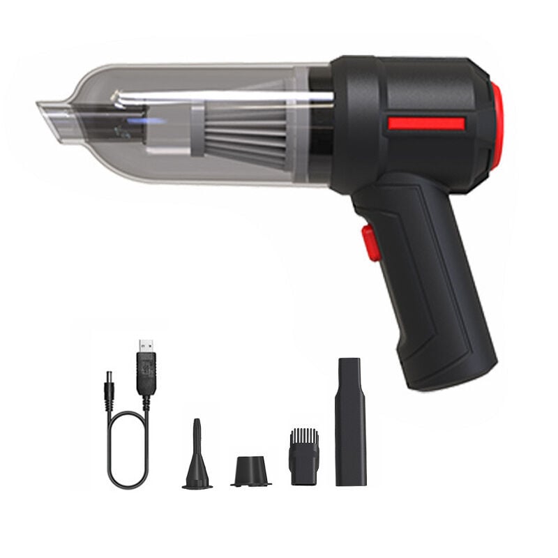 Fei Yu - 3 en 1 Souffleur d'air sans fil portable Air Duster Mini 9000Pa sans fil voiture pc clavier aspirateur portable noir