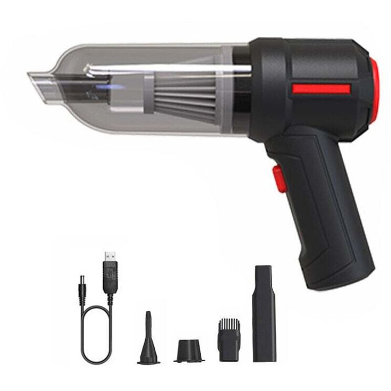 Souffleur poussière électrique 3 en 1, 9000 Pa Air Duster 120W Clavier Aspirateur électrique air comprimé avec batterie 4000 mAh, Mini aspirateur