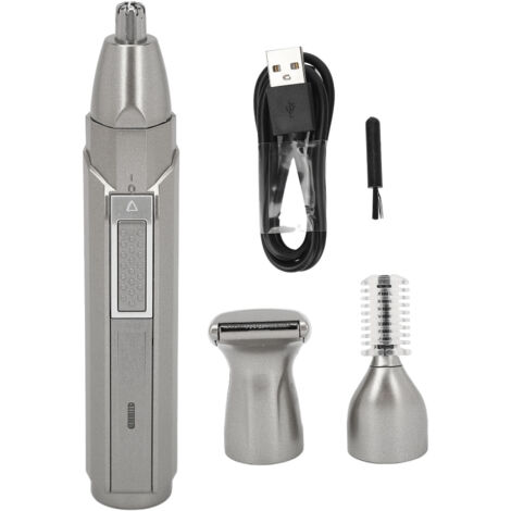 3 en 1 Tondeuse à Poils de Nez Multifonctionnelle - Appareil de Toilette Homme avec Brosse de Nettoyage Détachable et Portable