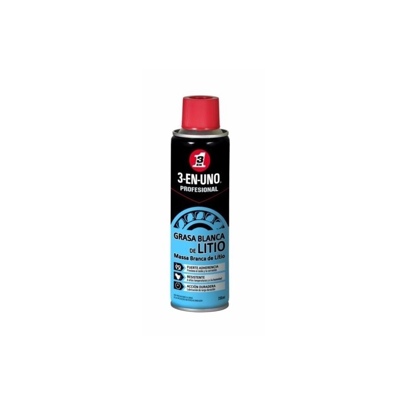 

3-EN-UNO Profesional Lubricante Grasa Blanca de Litio en spray 250ml