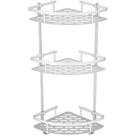 3 ensembles d'accessoires de bain organisateur de support d'étagère de douche d'angle de salle de bain