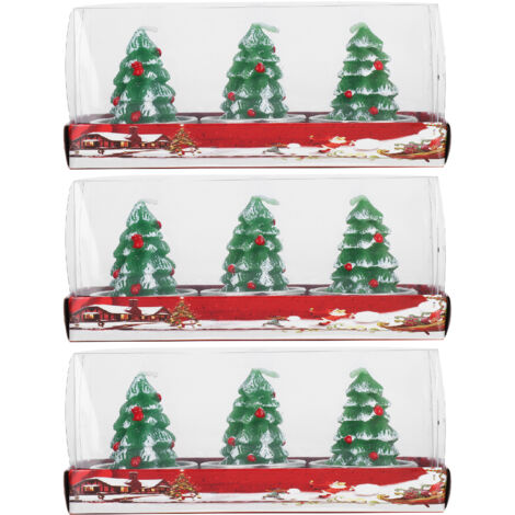 3 Ensembles de Bougies Miniatures pour Sapin de Noël, Décoration de Table Romantique aux Chandelles