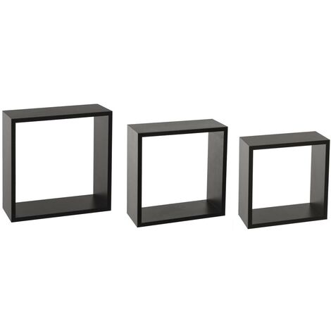 3 estantes murales grandes fixy cubo negro  - 5five