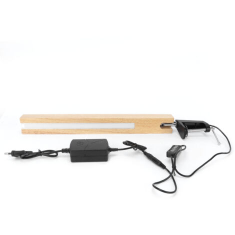 3-farbige LED-Klemmleuchte, universell verstellbare Leselampe für den Nachttisch, EU-Stecker 100–240 V
