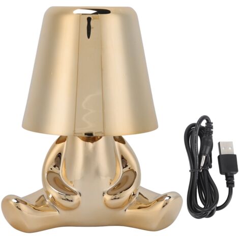 3-farbige LED-Nachttischlampe, berührungsempfindliche Helligkeitsregelung, USB-aufladbar, Umgebungslicht