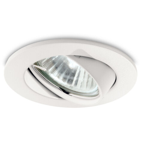 3 Faretti Ad Incasso Swing Metallo Bianco 1 Luce Gu10