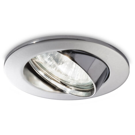 3 Faretti Ad Incasso Swing Metallo Cromo 1 Luce Gu10