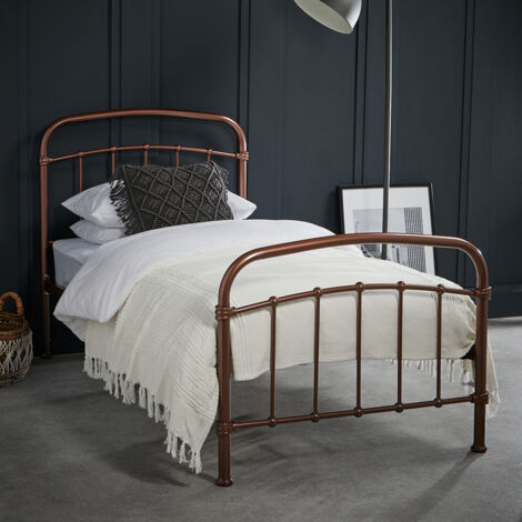 3 Feet Halston Single Bed - Metal - L200 x W101 x H113 cm - Copper