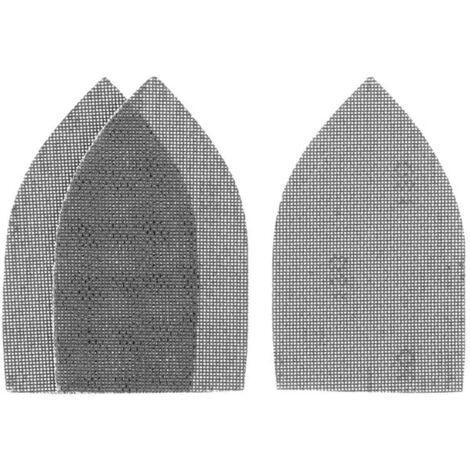 3 feuilles de papier de verre 1/4 (115x140mm) pour ponceuse multiple avec velcro. Céréales 80  STY-STA39097-XJ