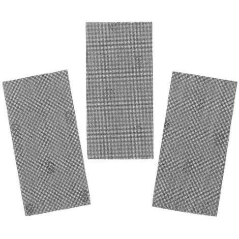3 feuilles de papier de verre à mailles 1/3 (93x190mm) avec fermeture velcro grain 80  STY-STA39032-XJ