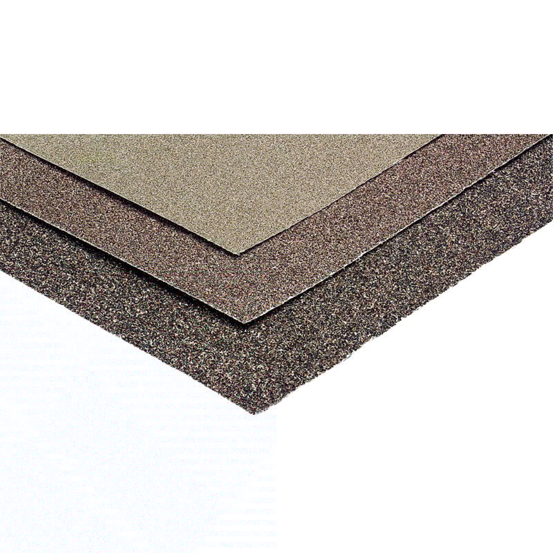 3 fogli di carta abrasiva al corindone 230x280mm Assortimento