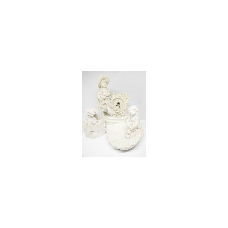 

3 Figuras Marmolina 1 Con Reloj