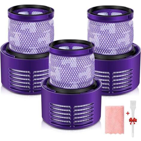 3 Filter für Dyson Cyclone V10 SV12 Staubsauger V10 Absolute Animal Motorhead Pro Total Clean Extra, 3er-Pack waschbare Filter