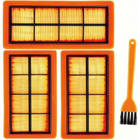 3 filtres plissés plats KFI 7420, pièces de rechange pour aspirateurs à cendres et à poussière, compatibles avec les modèles Kärcher AD2, AD3, AD4, AD3.000 et AD3.200, référence 6.415-953.0