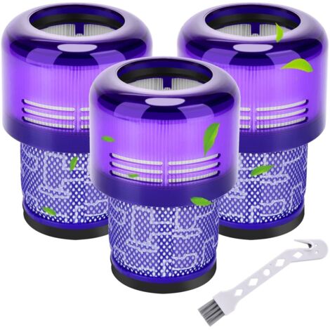 3 filtres pour aspirateurs Dyson V11 Absolute Extra Pro Animal Torque Drive Motorhead V15 Detect SV14 SV17 SV22 – Accessoires de remplacement pour les références DY-970013-02 et 97001302