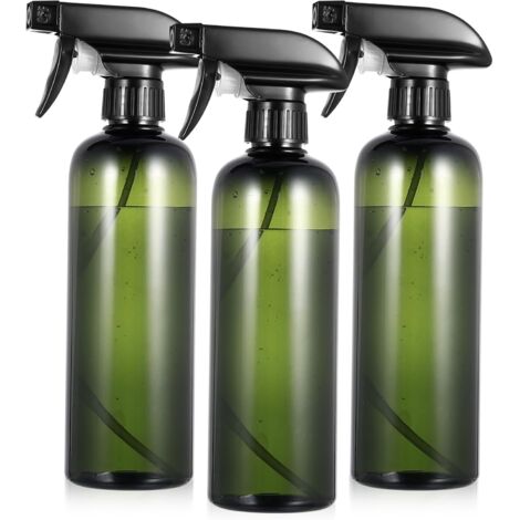 3 Flacon pulvérisateur, 500ml, Plastique résistant, Buse à ressort, Usage domestique et jardinage