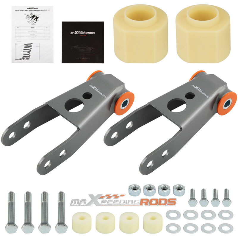 Image of 3" Front + 2" Rear Full Leveling Lift Kit per JEEP Cherokee XJ 1984-2001 2WD 4X4