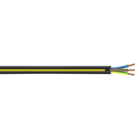 3 G 2,5 mm² u1000r2v L.3 m schwarzes Elektrokabel Centrale Brico