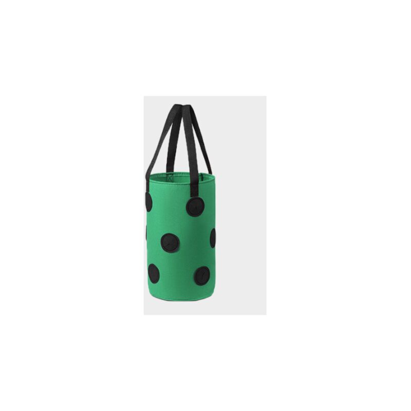 Csparkv - 3 gallons 20x35cm (13 trous) tache noire verte) 1 paquet de sacs de culture de fraises, sacs de culture suspendus avec poignées,